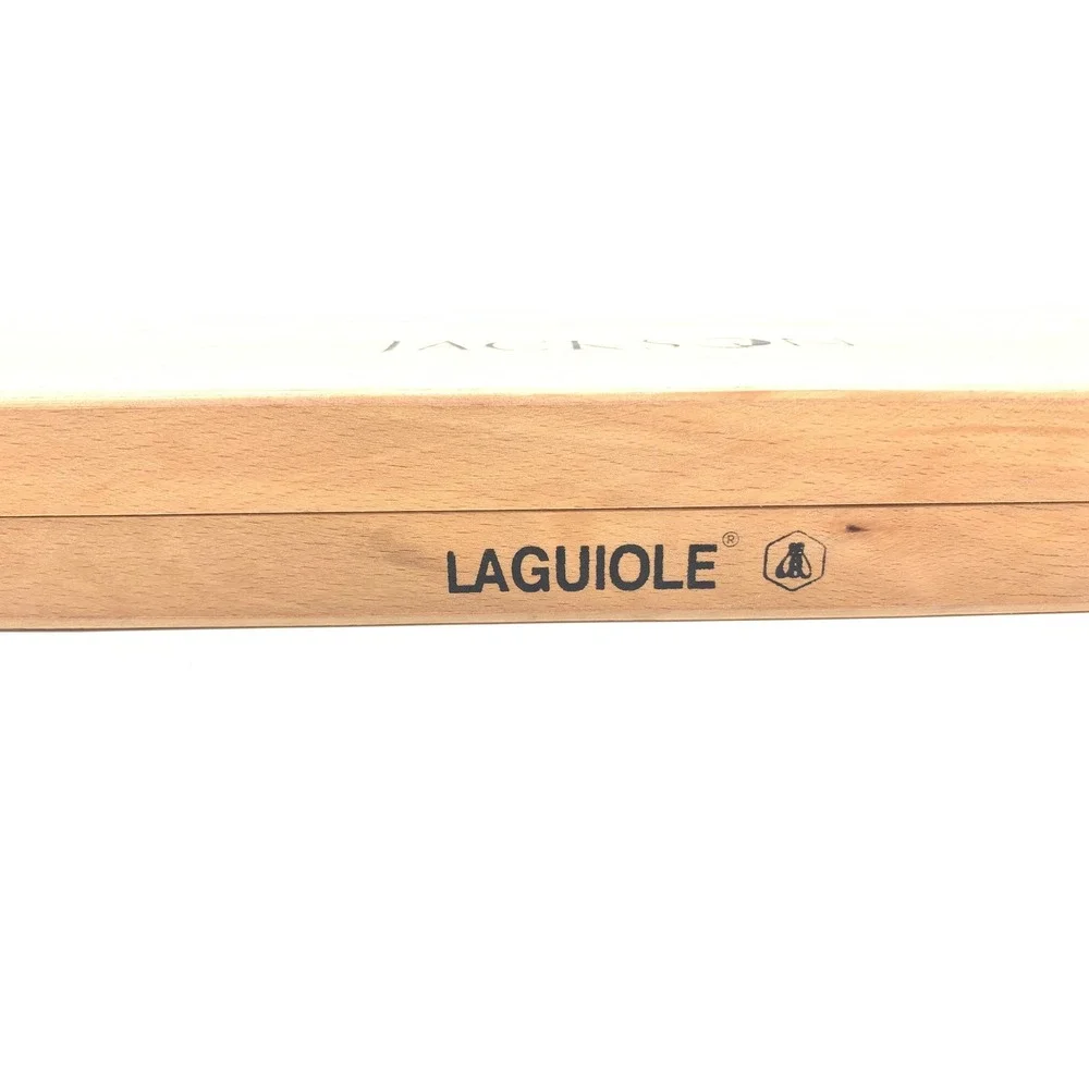 Laguiole Carving Set Unisex OS Brown Wood‎ Handle 440 Stainless Steel Boxed